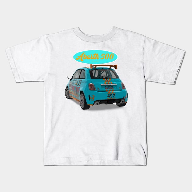 ABARTH 500 497 Back Kids T-Shirt by PjesusArt